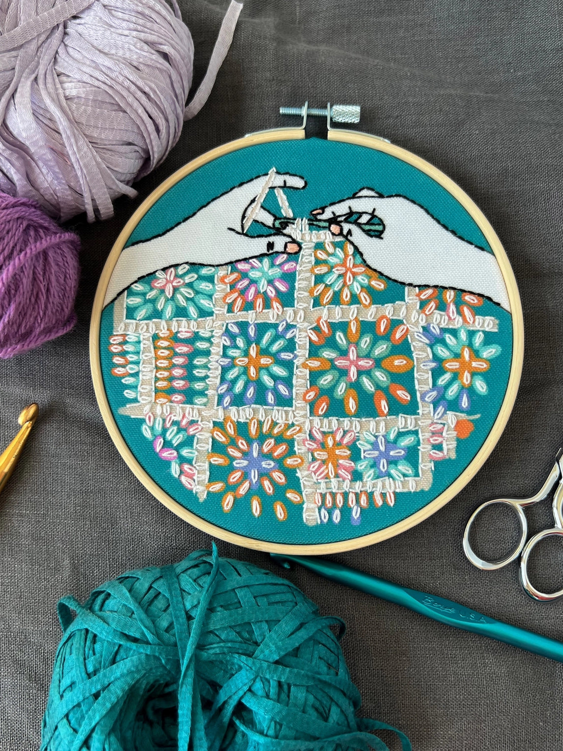 Rikrack crochet embroidery kit