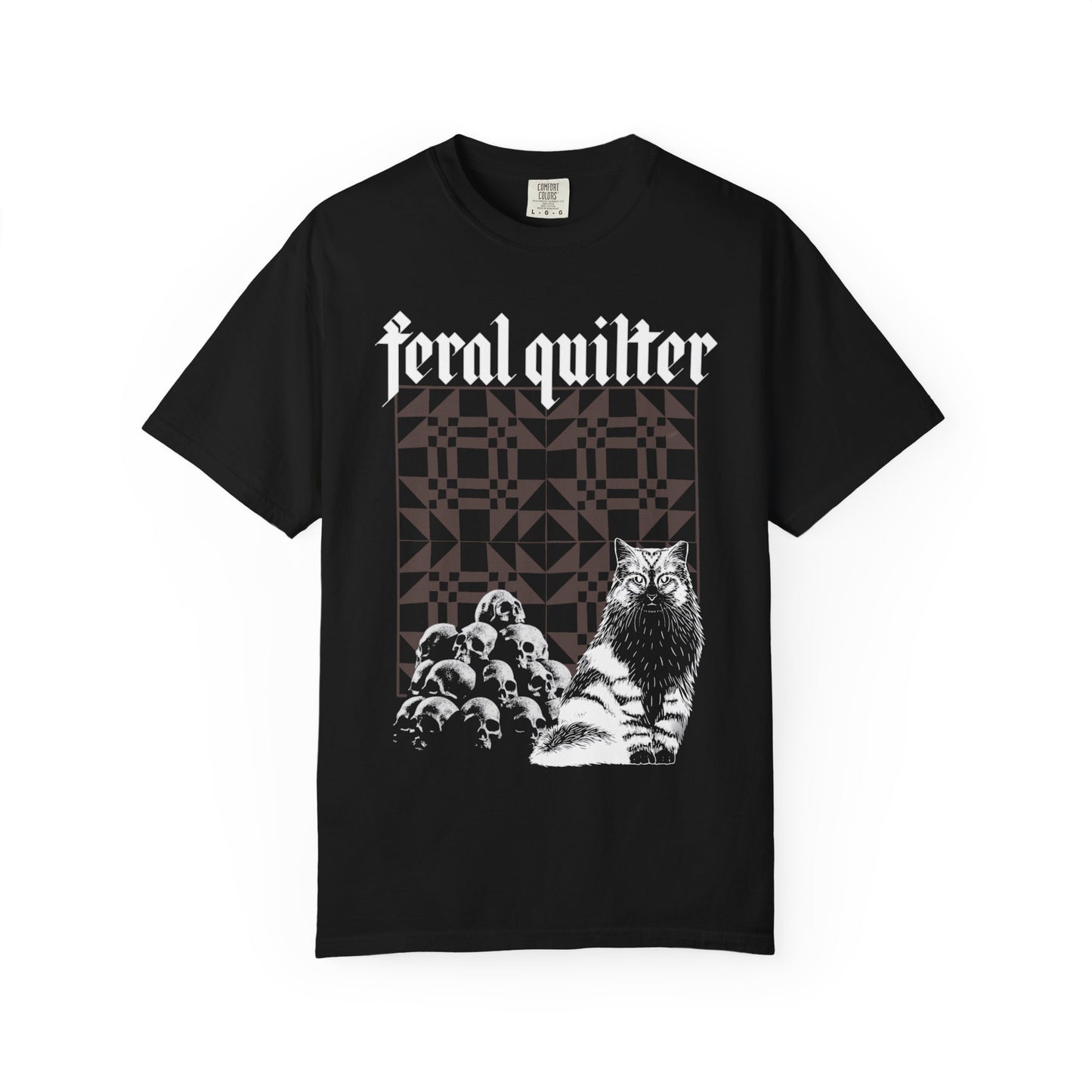 Feral Quilter heavy metal t shirt