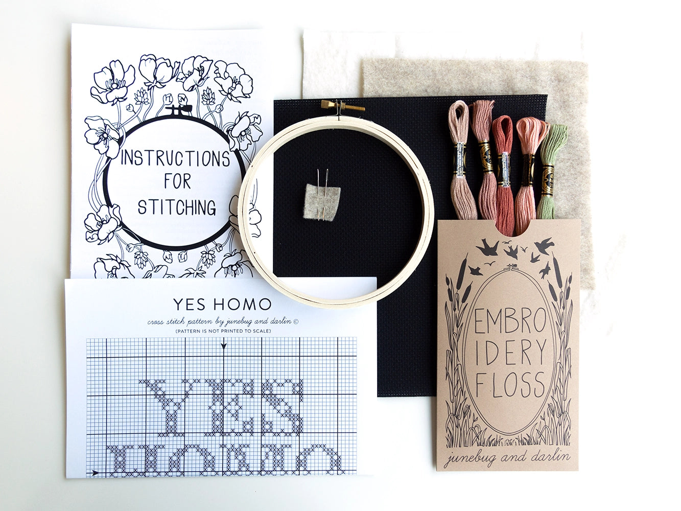 Yes homo cross stitch kit
