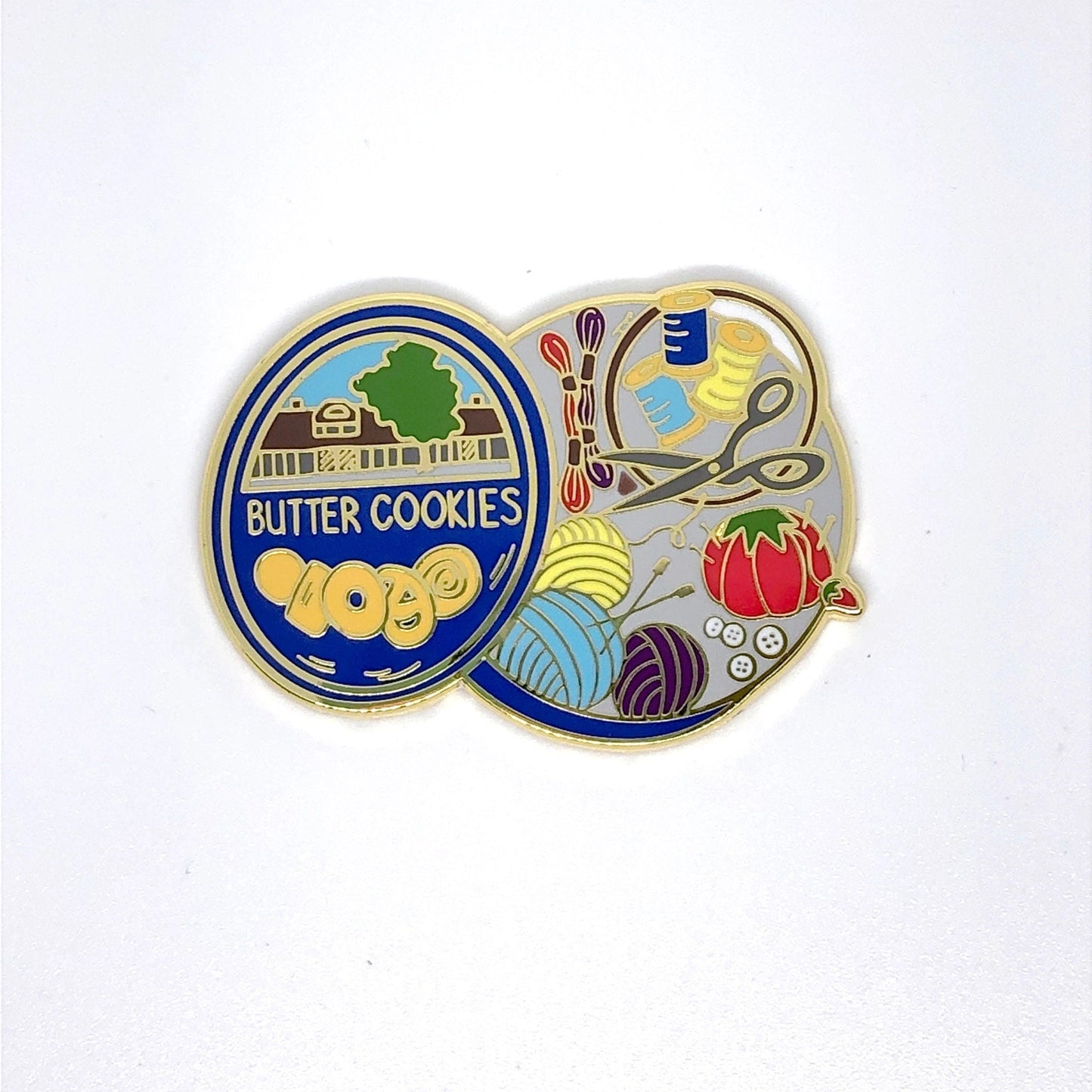 Sewing Cookie Tin Magnetic Needle Minder