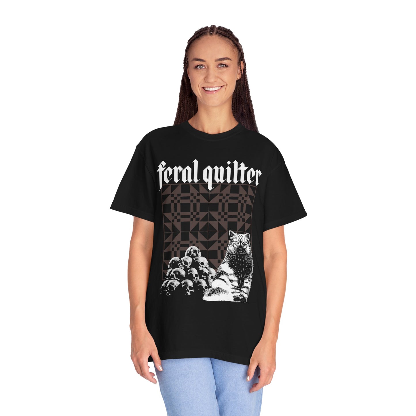 Feral Quilter heavy metal t shirt