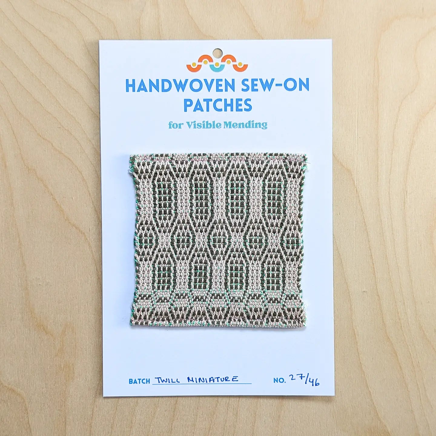 Handwoven sew-on patch