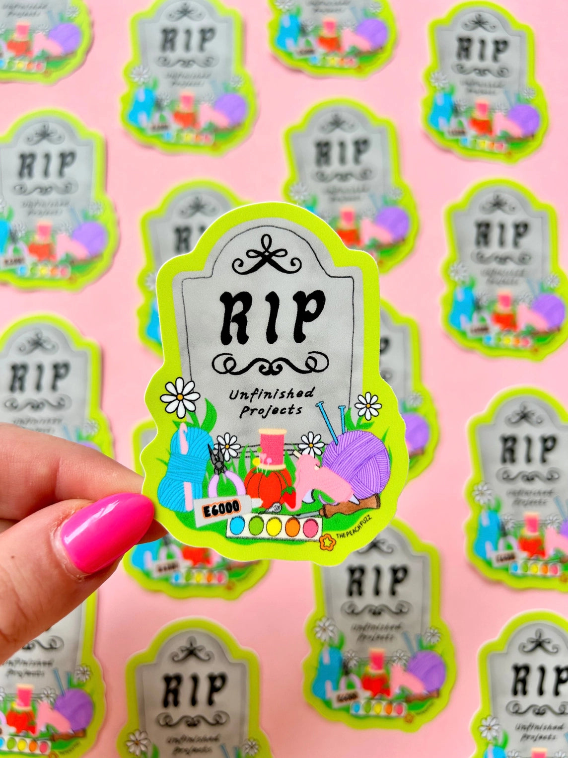 RIP to my unfinished crafts sticker