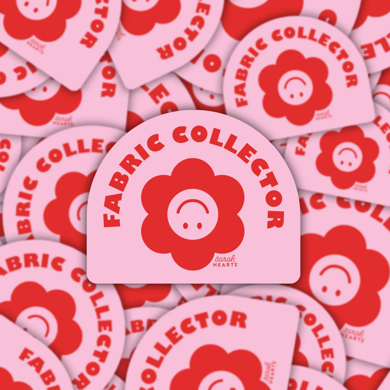 Fabric Collector sticker - Sarah Hearts