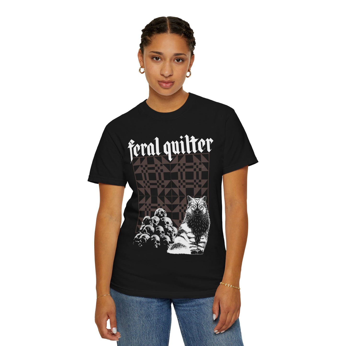 Feral Quilter heavy metal t shirt