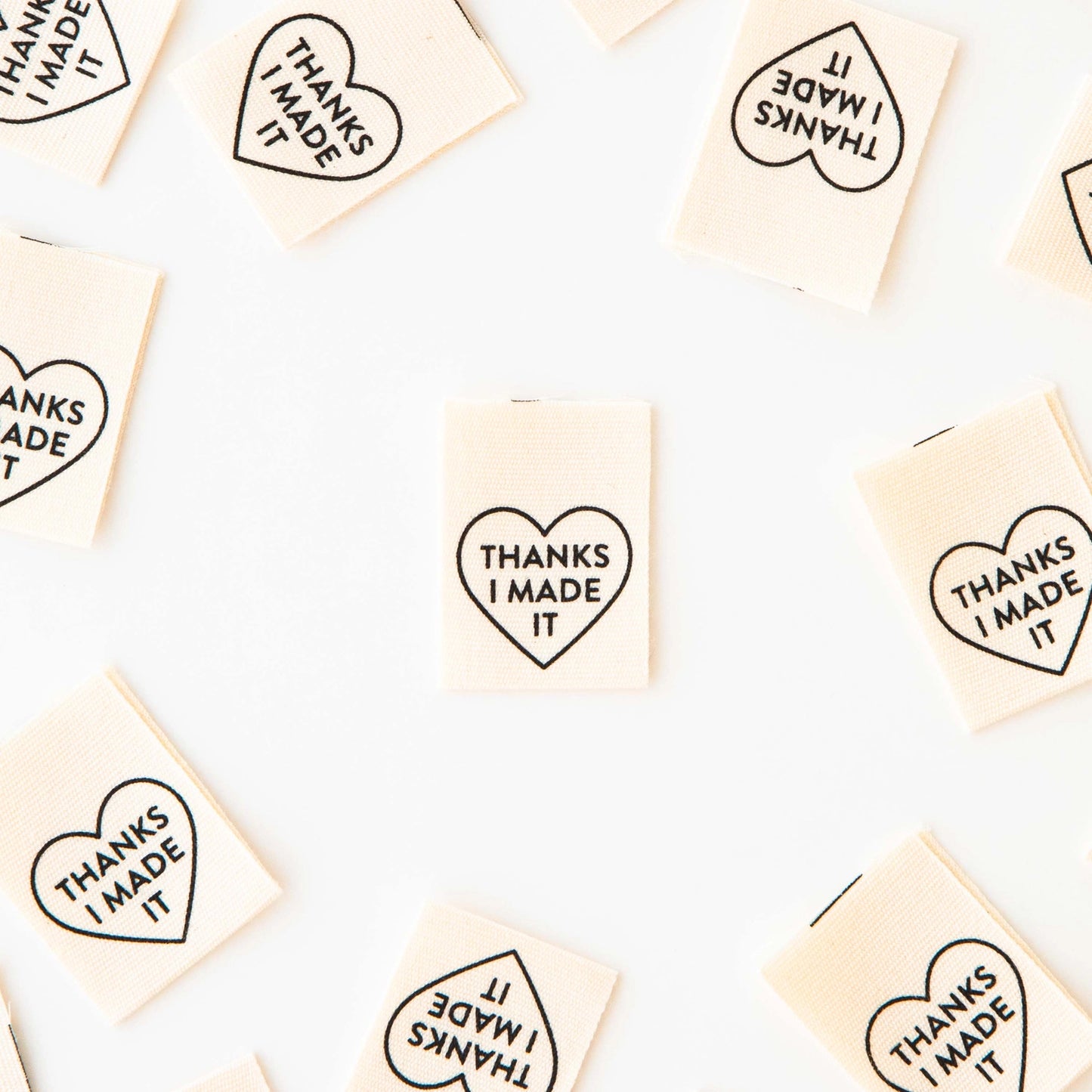 Thanks I Made It Heart Sewing Labels