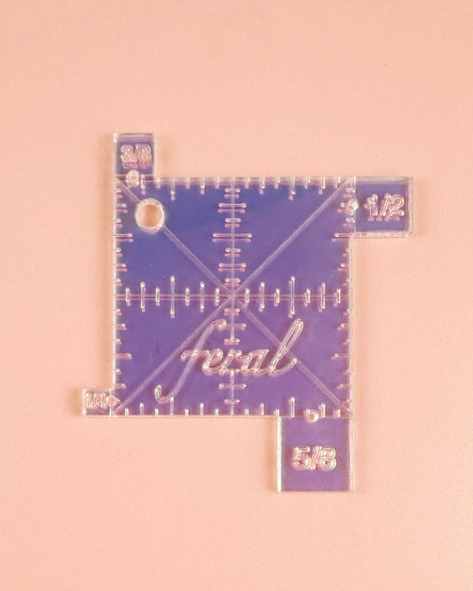 Iridescent seam gauge