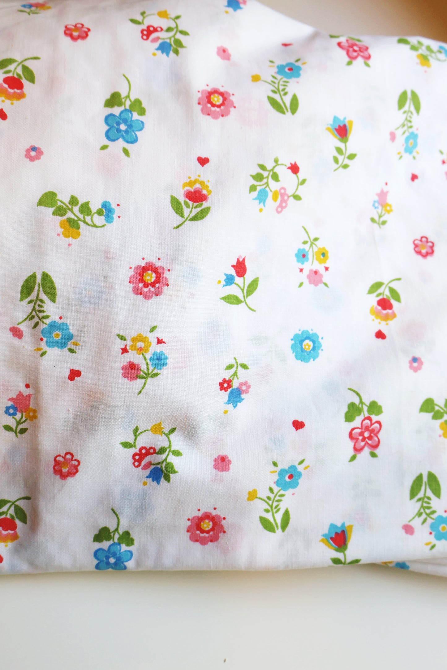 Dainty Swedish flowers vintage sheet