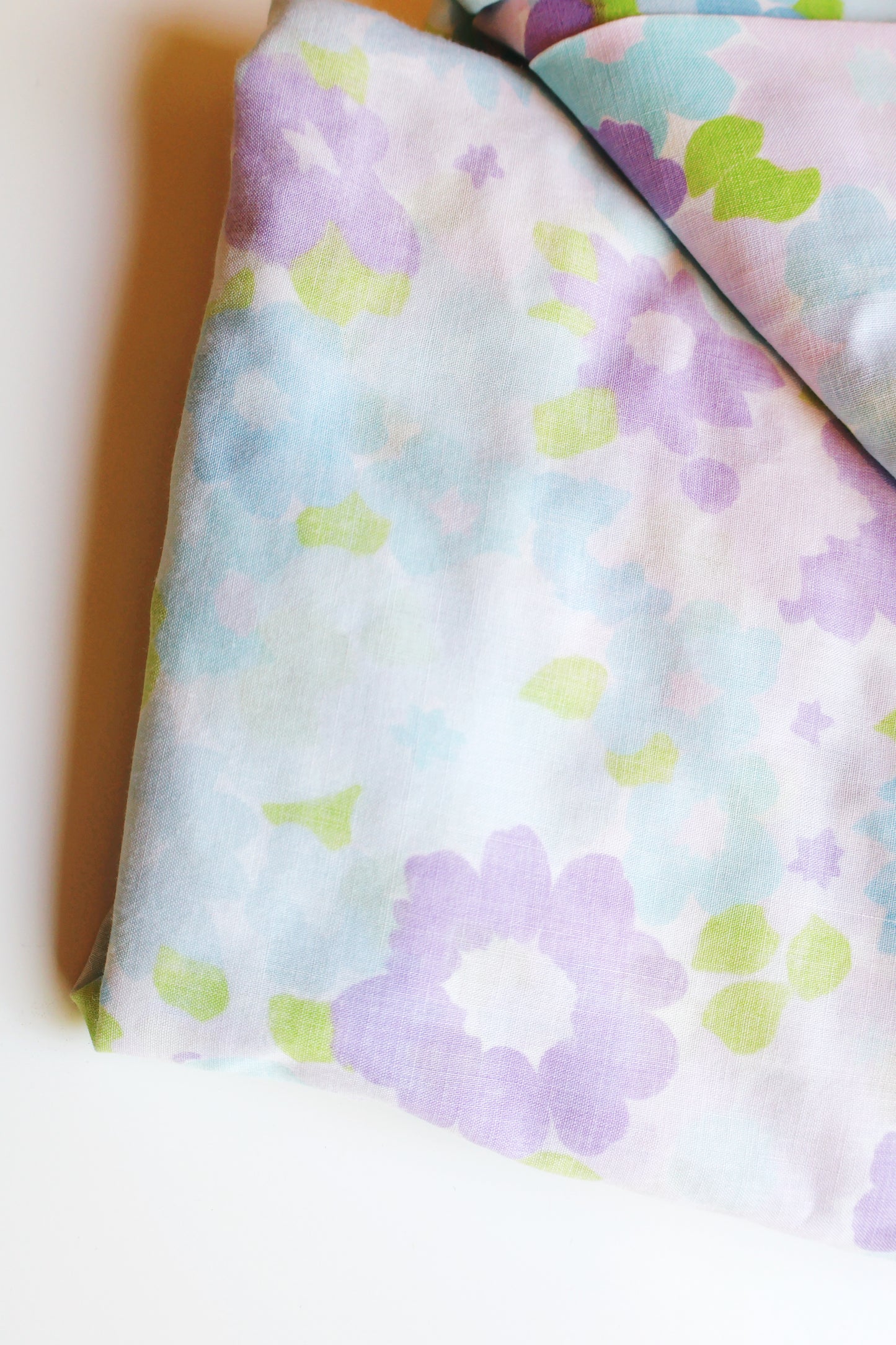 Blue and purple flowers sheet