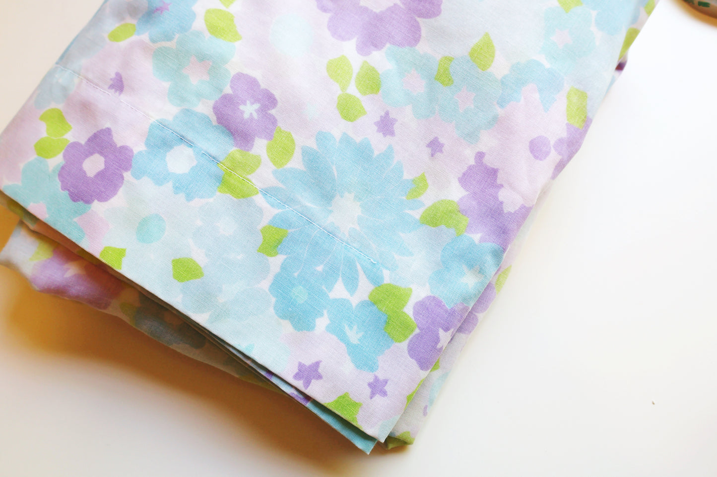 Blue and purple flowers sheet