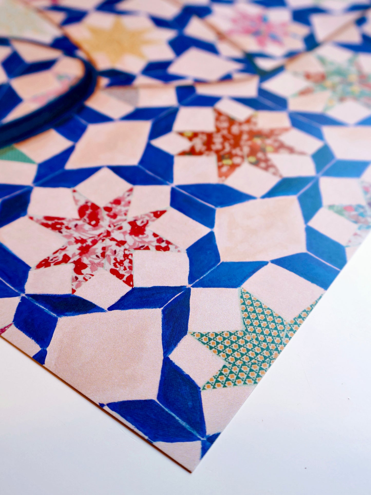 Blue with stars 8 x 10 Quilt Print - Laurenspired