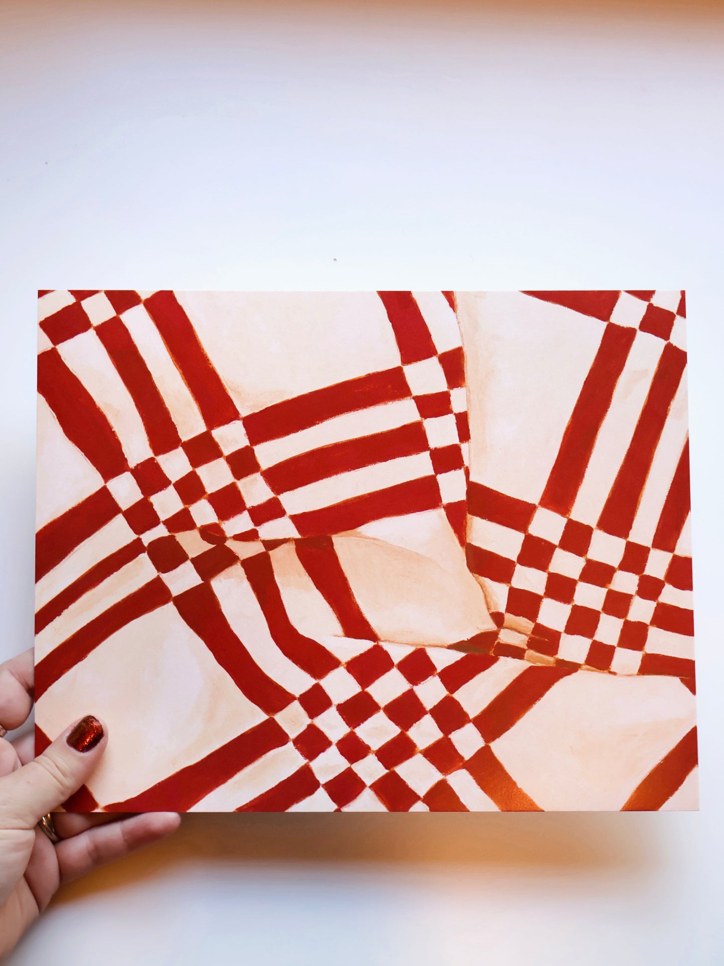 Red and cream 8 x 10 Quilt Print - Laurenspired