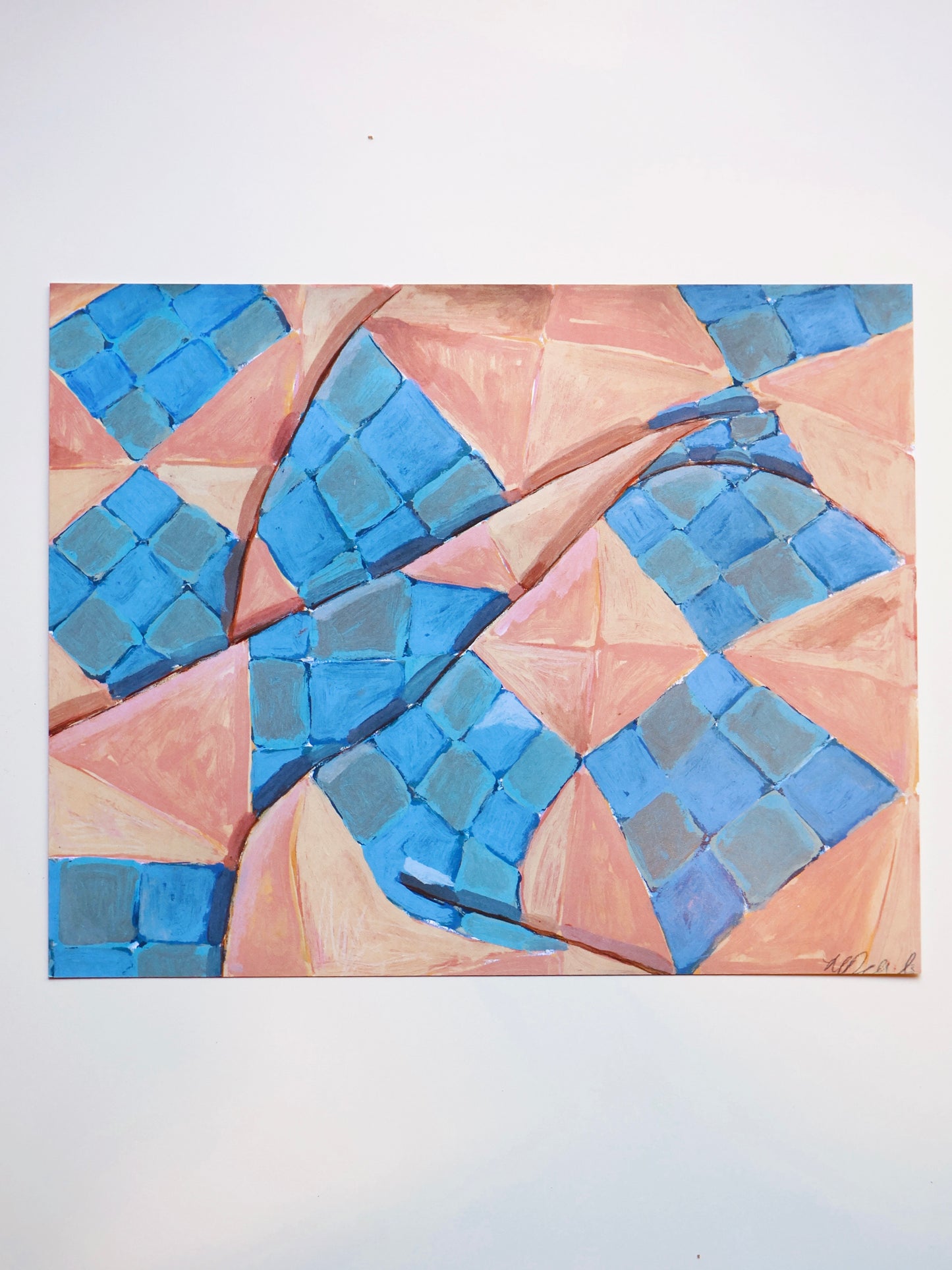 Blue and peach 8 x 10 Quilt Print - Laurenspired