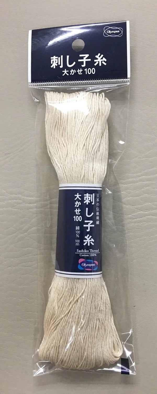 Olympus Sashiko Thread -Large skein, 111yd, Off-White