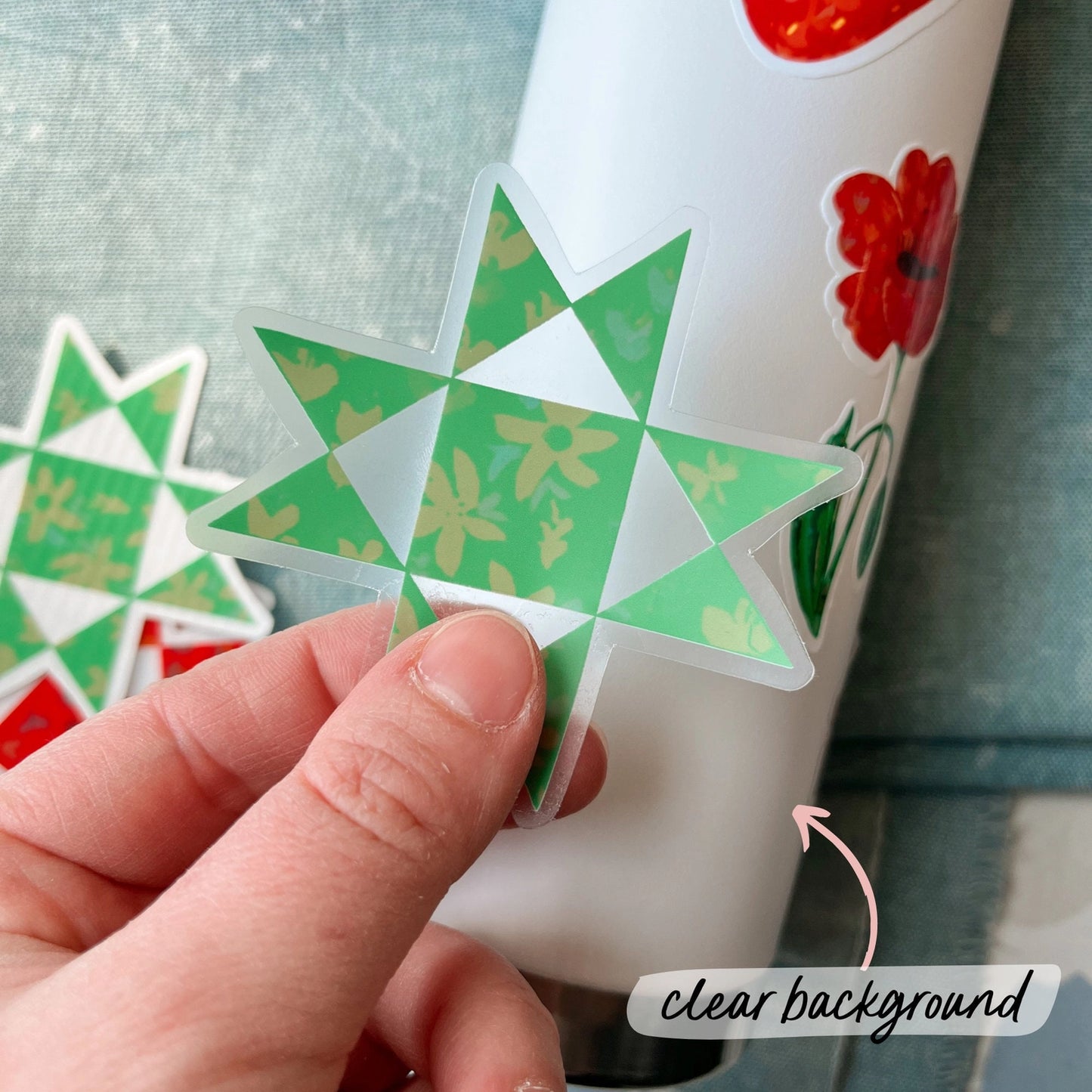 Green Ohio star sticker - Laurenspired