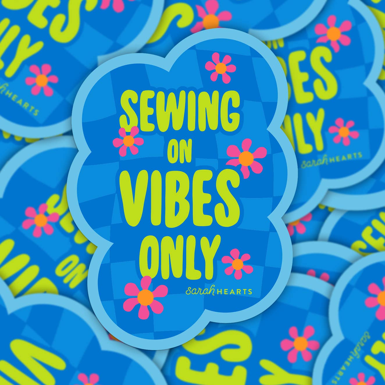 Sewing On Vibes Only Sticker