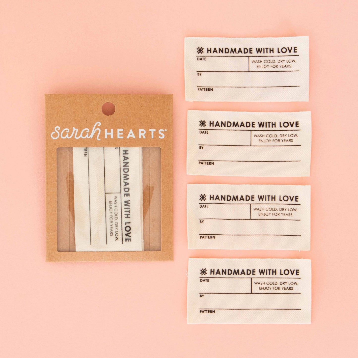 Quilt Info Large Write-in Sarah Hearts Sewing Labels