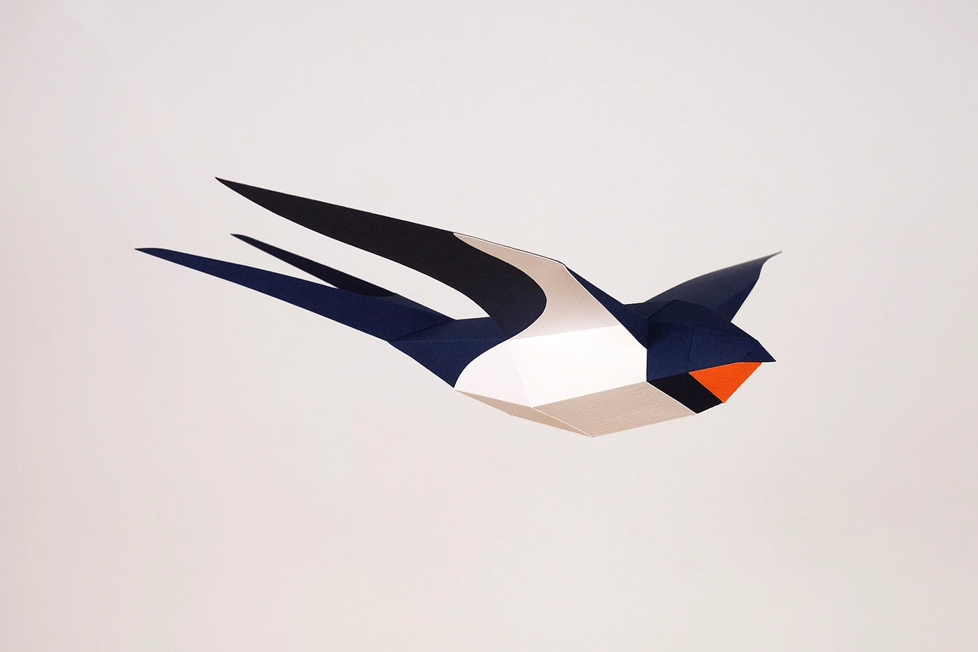 Barn swallow bird papercraft kit