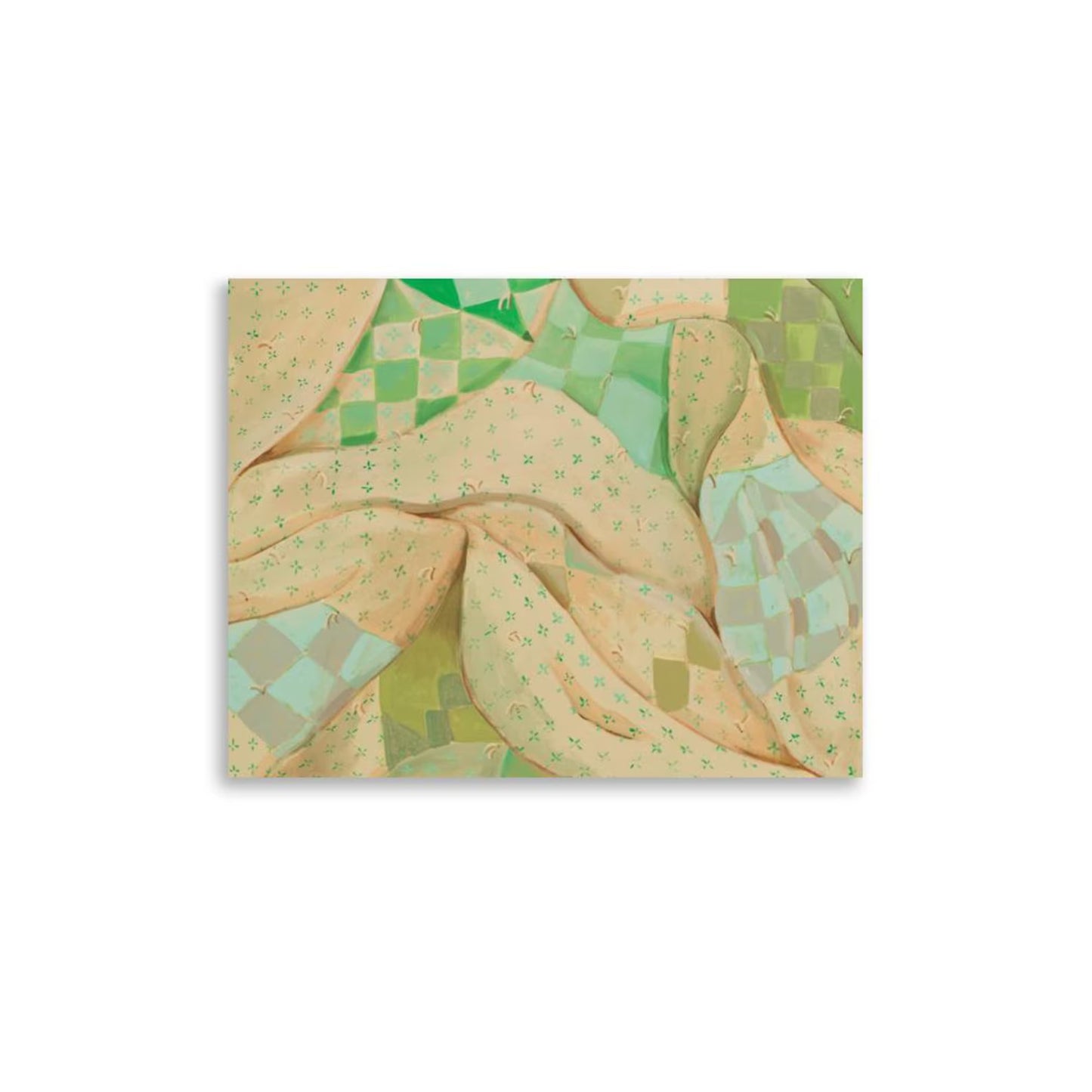 Green and cream 8 x 10 Quilt Print - Laurenspired