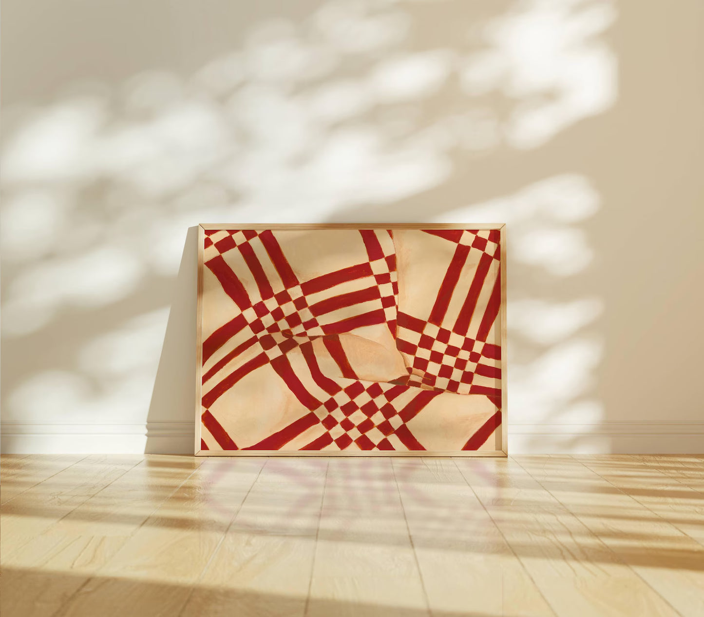 Red and cream 8 x 10 Quilt Print - Laurenspired
