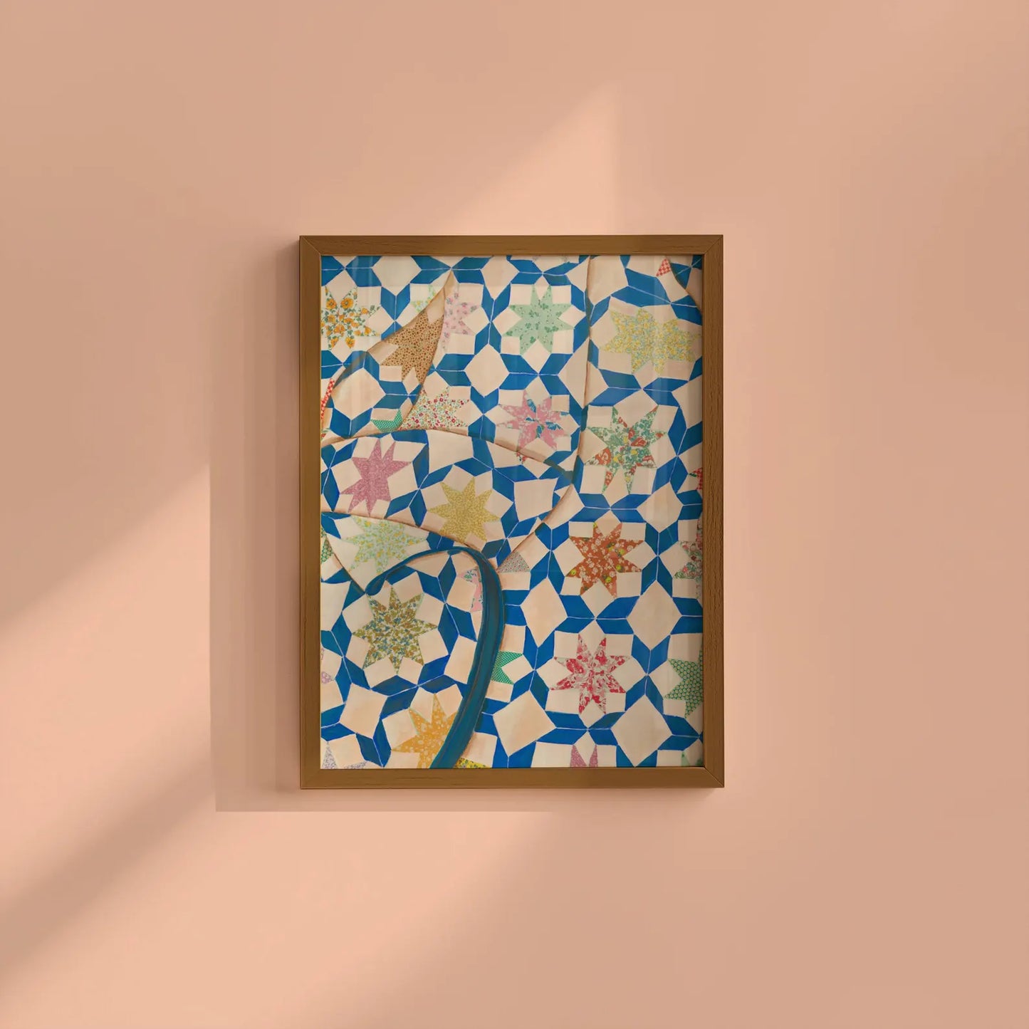 Blue with stars 8 x 10 Quilt Print - Laurenspired