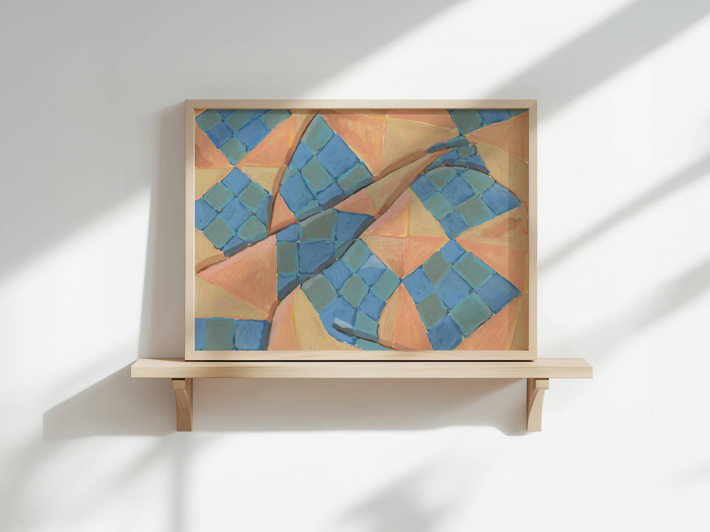 Blue and peach 8 x 10 Quilt Print - Laurenspired