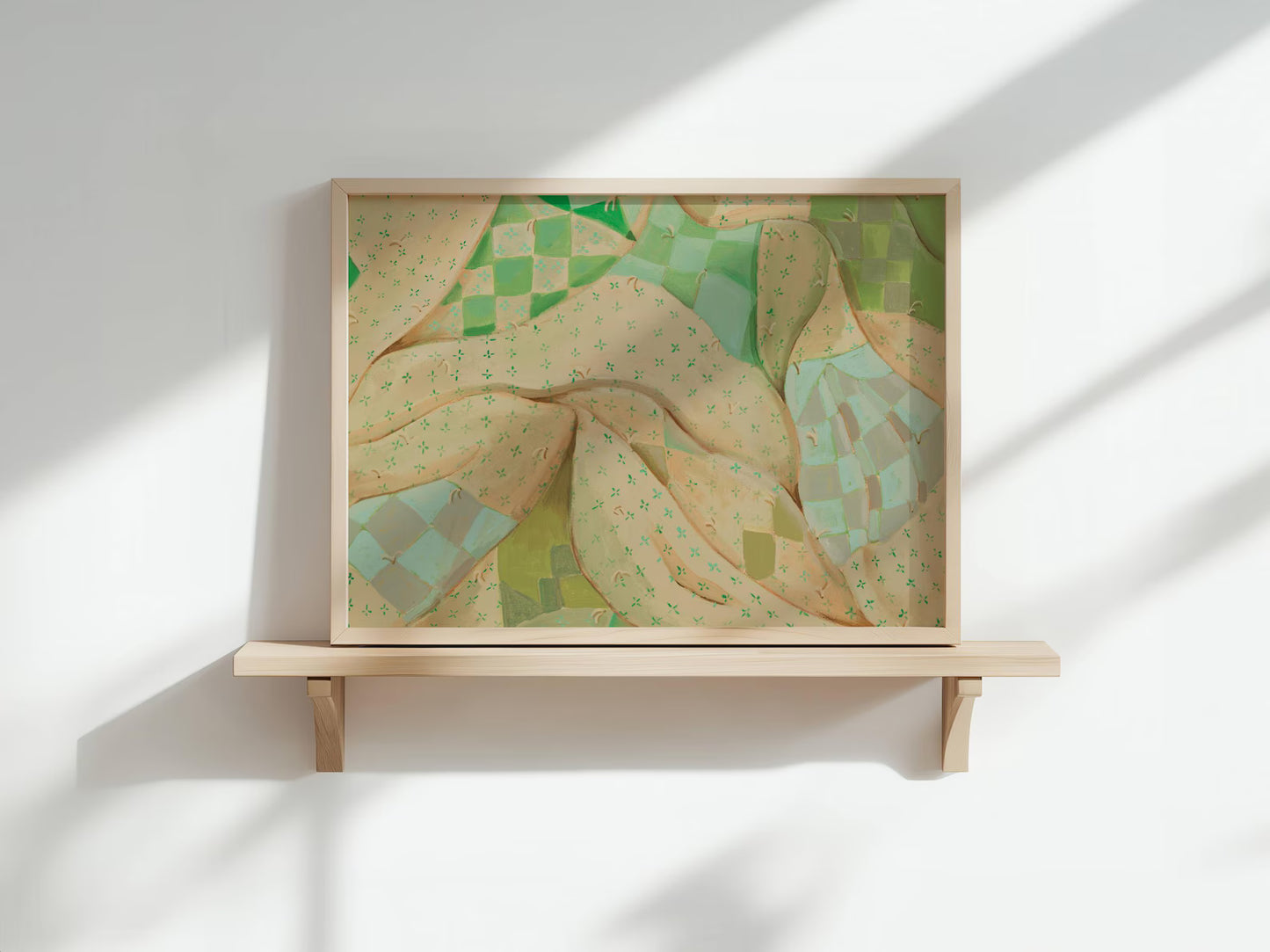 Green and cream 8 x 10 Quilt Print - Laurenspired