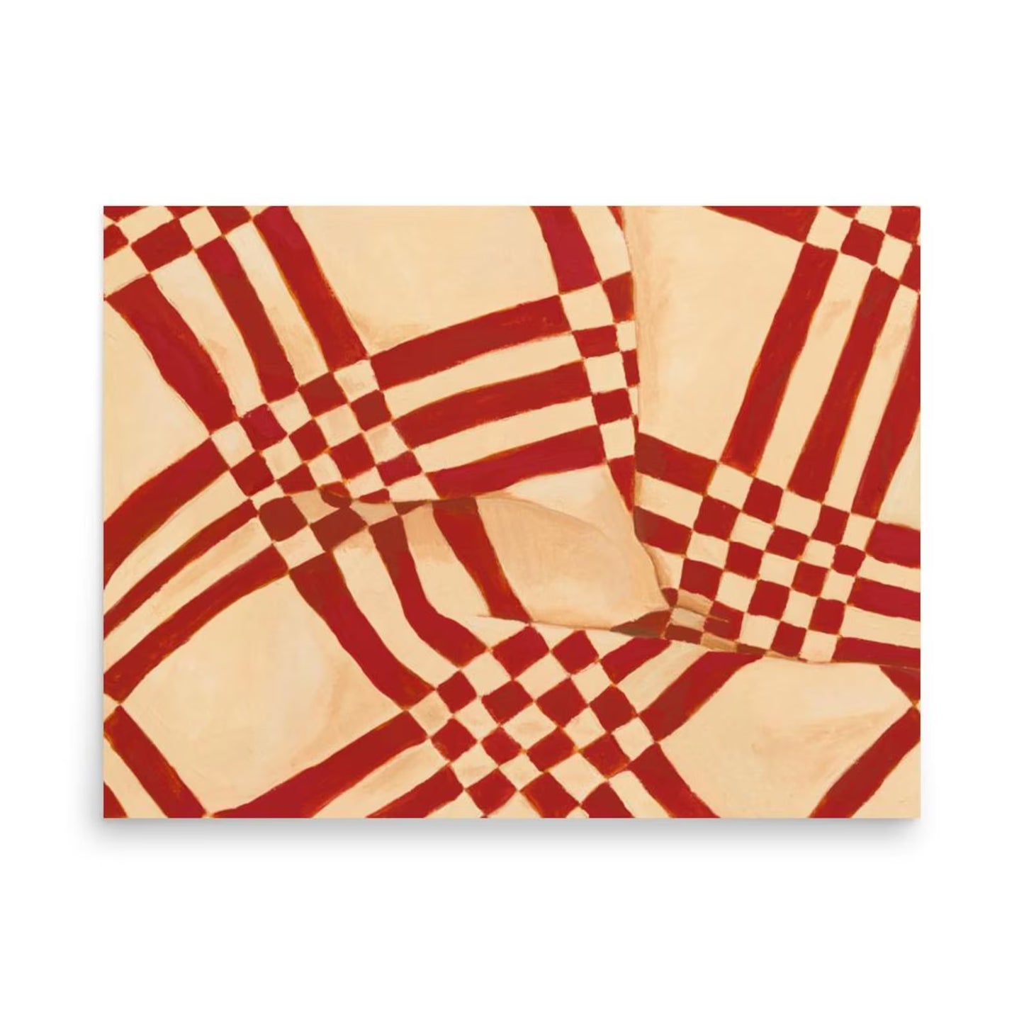 Red and cream 8 x 10 Quilt Print - Laurenspired