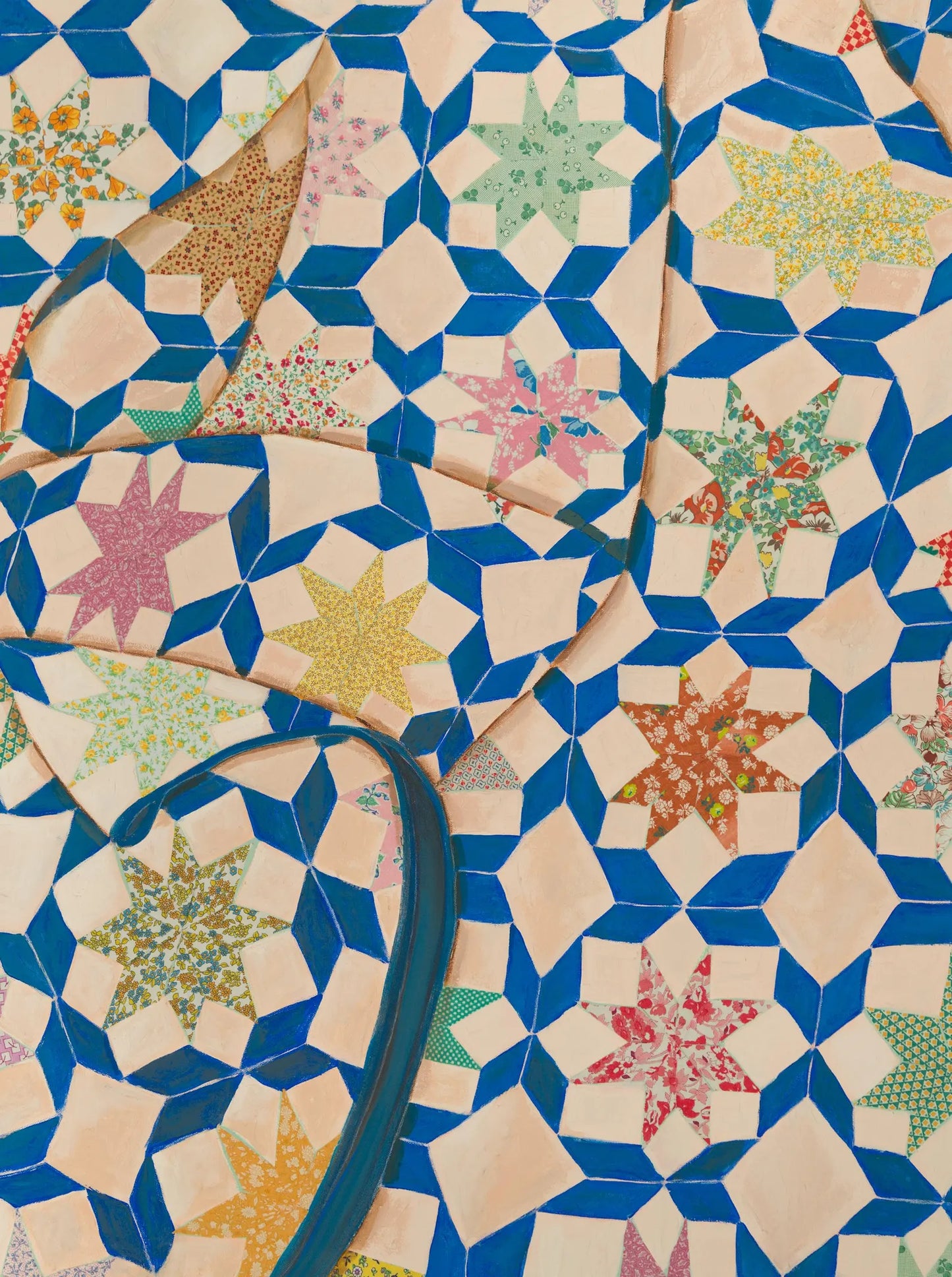 Blue with stars 8 x 10 Quilt Print - Laurenspired