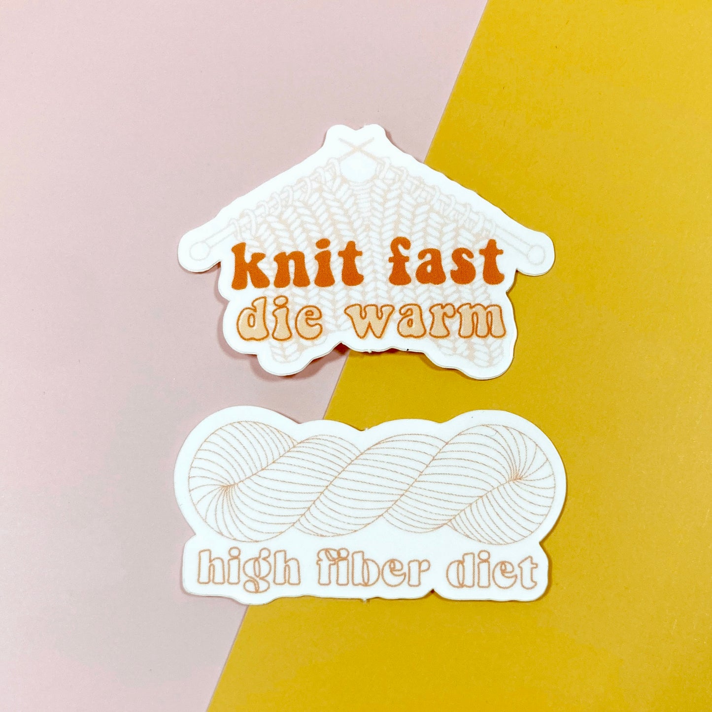 itty bitty knitting stickers