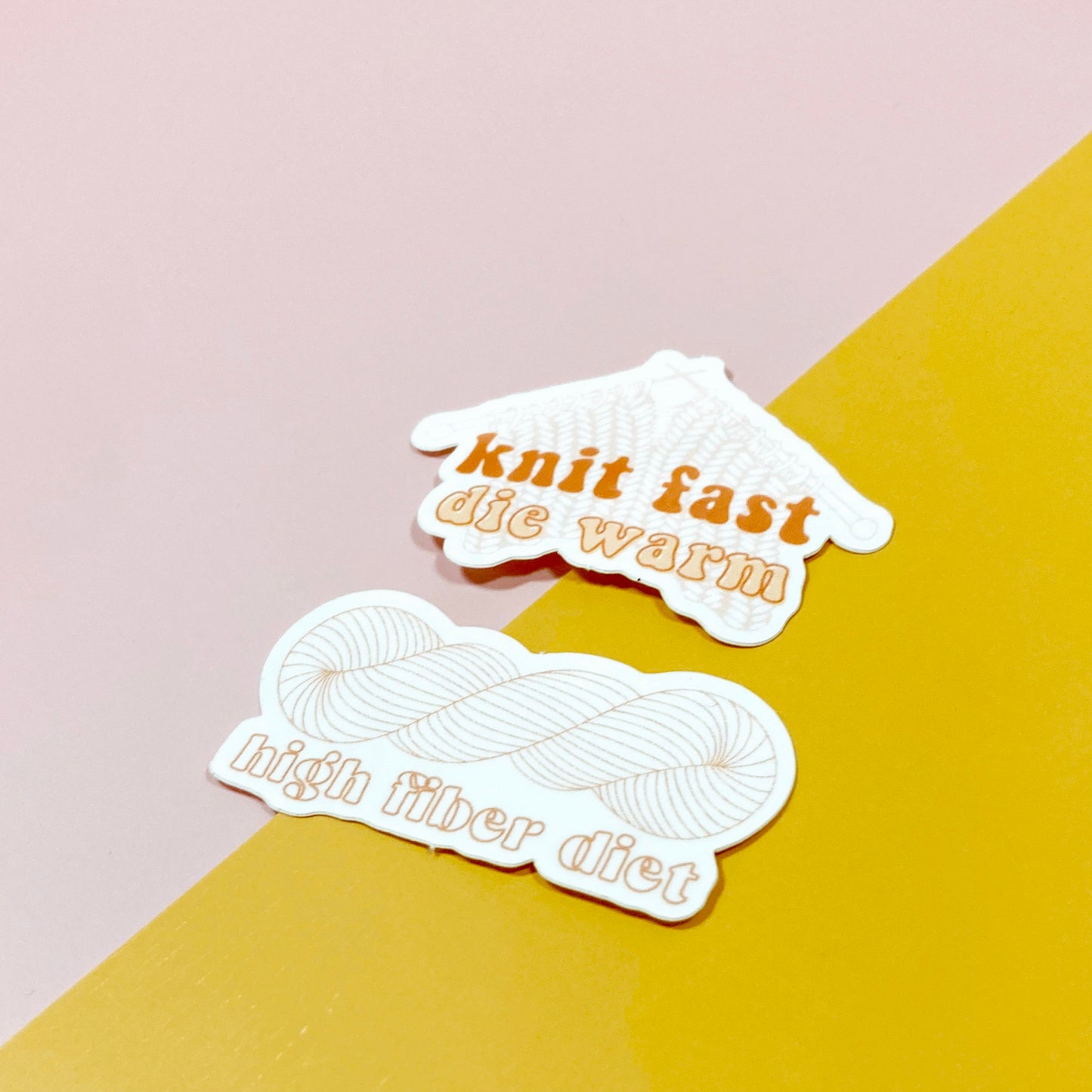 itty bitty knitting stickers
