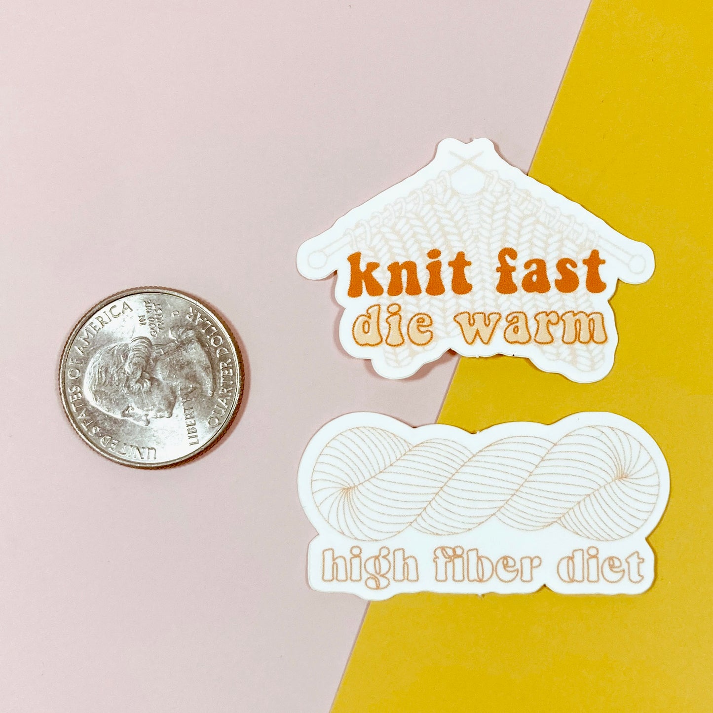 itty bitty knitting stickers