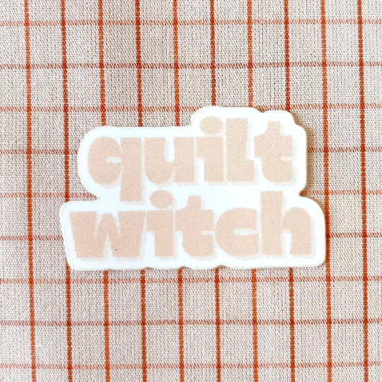 quilt witch sticker