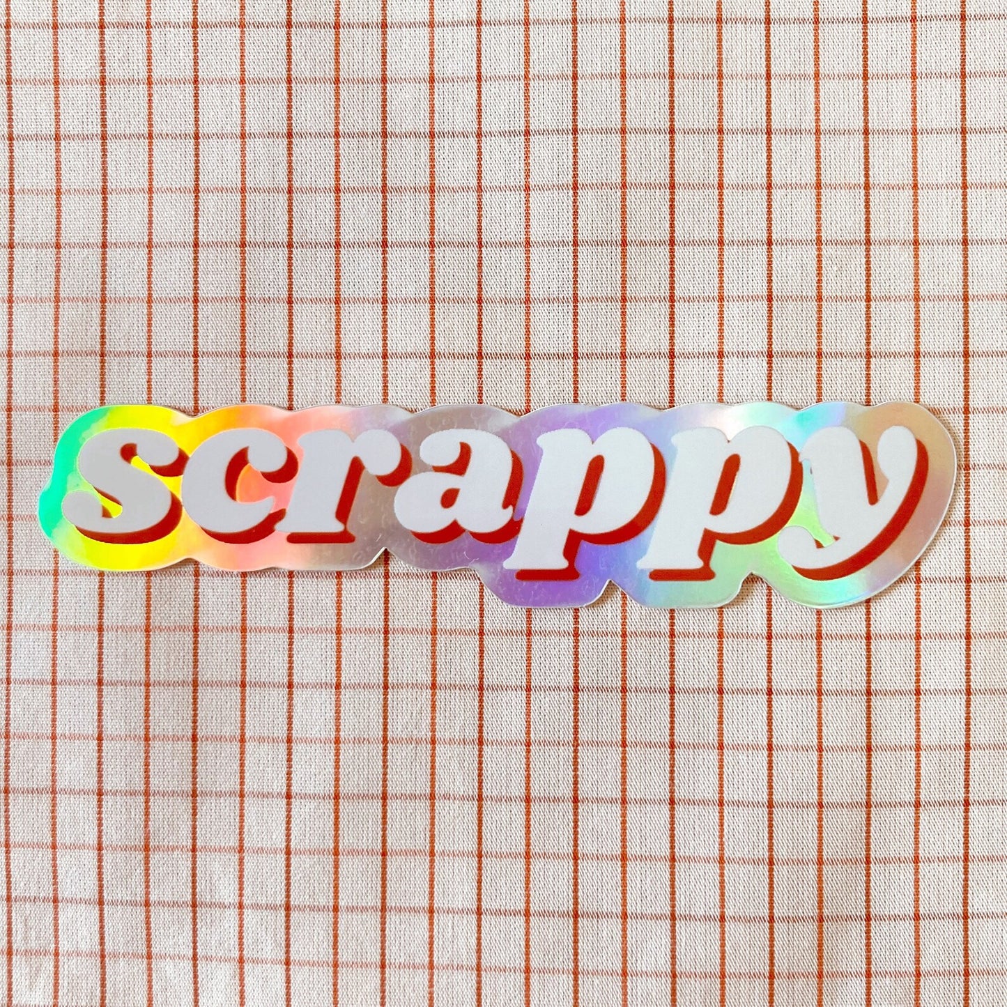 scrappy holographic sticker