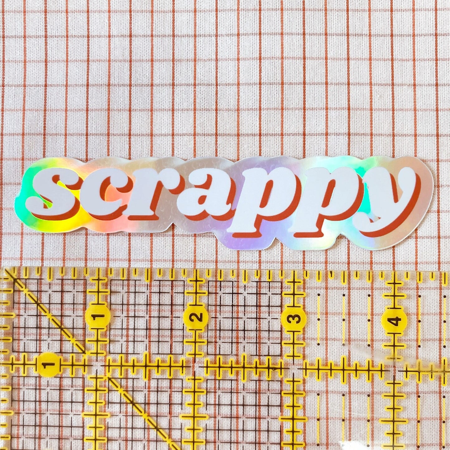 scrappy holographic sticker
