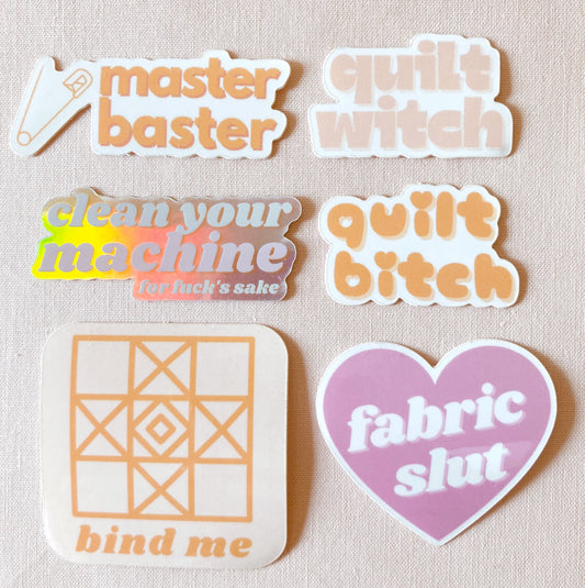 Quilting sewing vinyl sticker pack