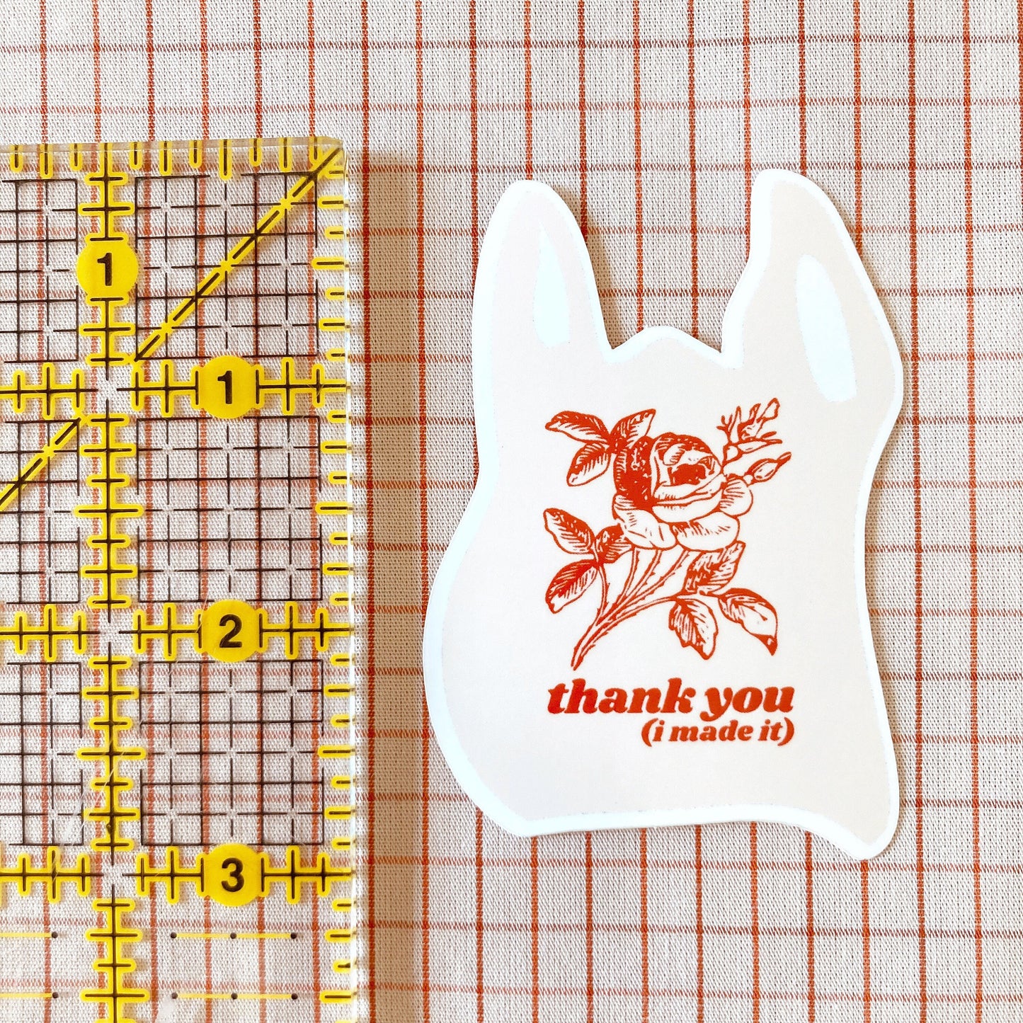 Quilting sewing vinyl sticker pack, scrappy, indoorsy, seam ripper, thank you bag