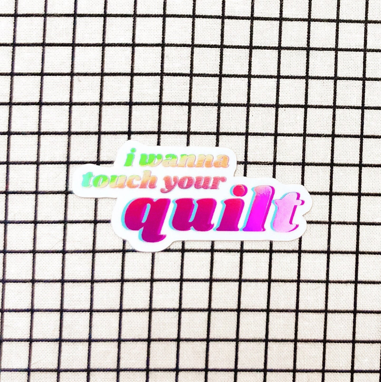 THICC sticker pack sewing and quilting vinyl holographic stickers