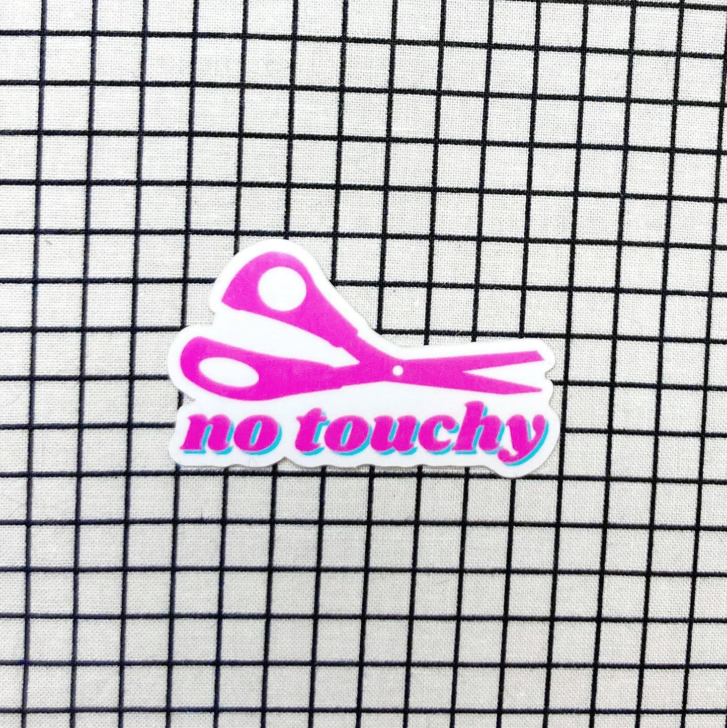 No Touchy! sewing scissor and quilting vinyl sticker