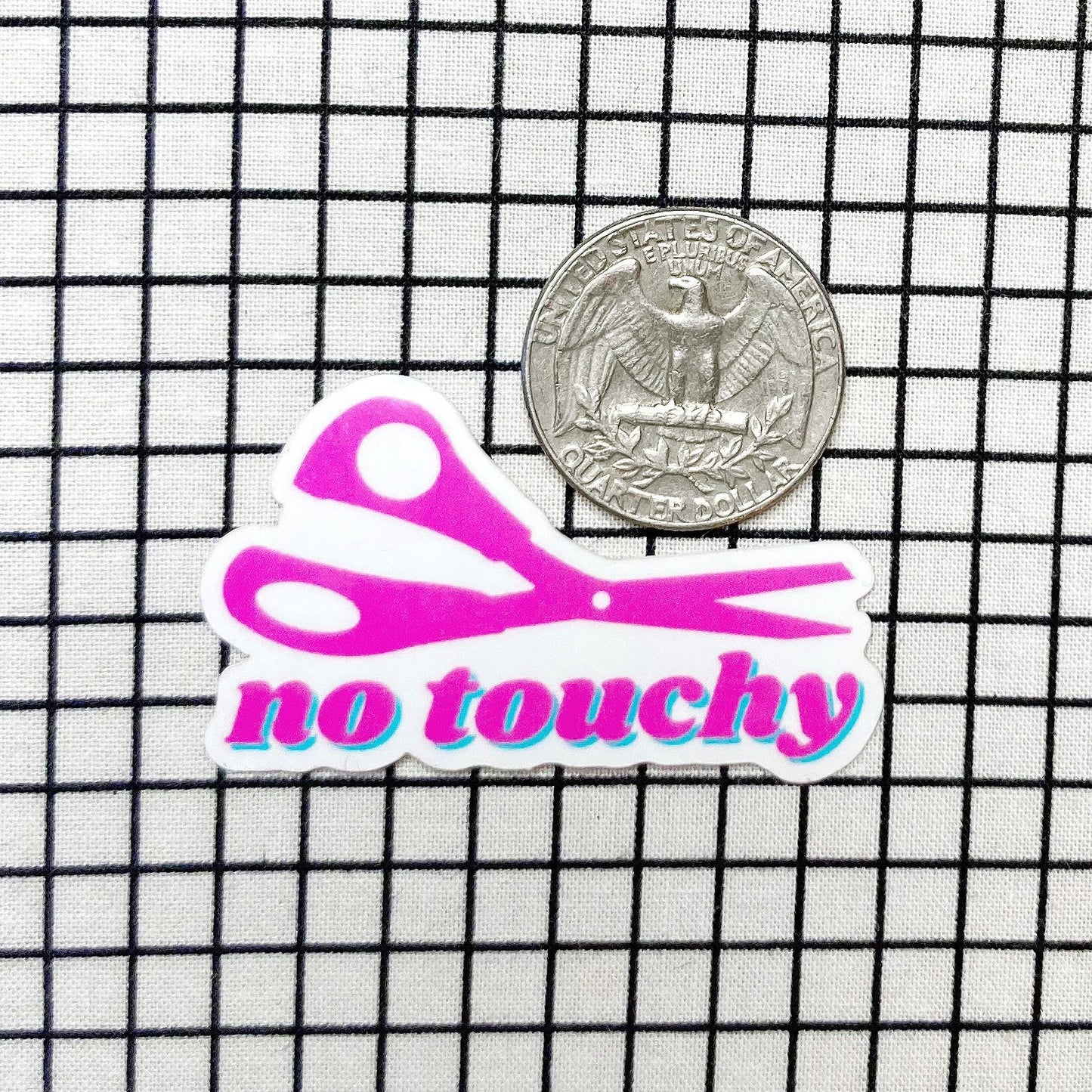 No Touchy! sewing scissor and quilting vinyl sticker