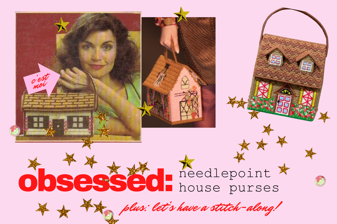 My obsession: needlepoint house purses