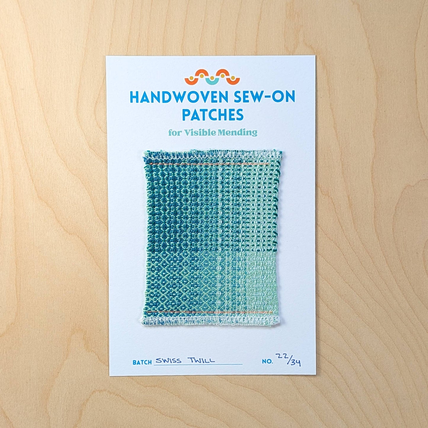 Handwoven Sew-on Patch - Swiss Twill No. 22 of 34