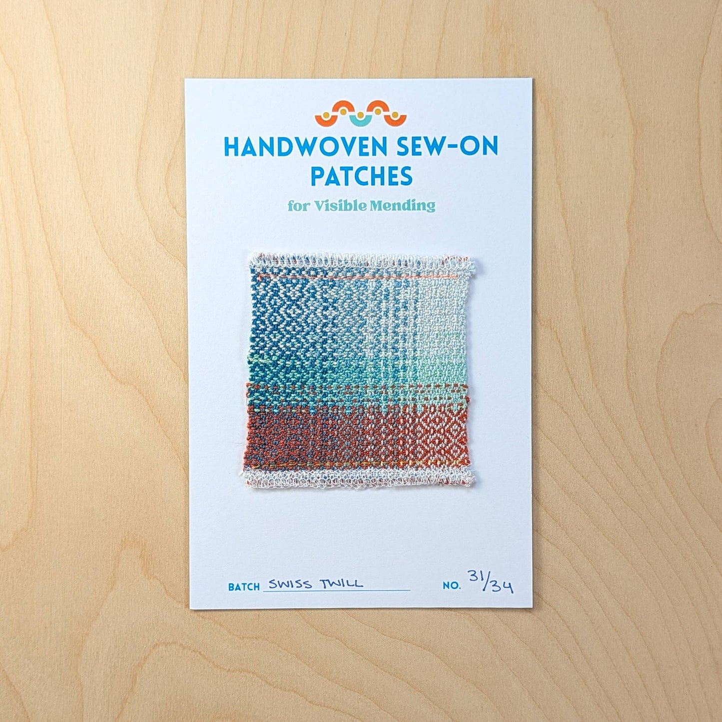 Handwoven Sew-on Patch - Swiss Twill No. 31 of 34