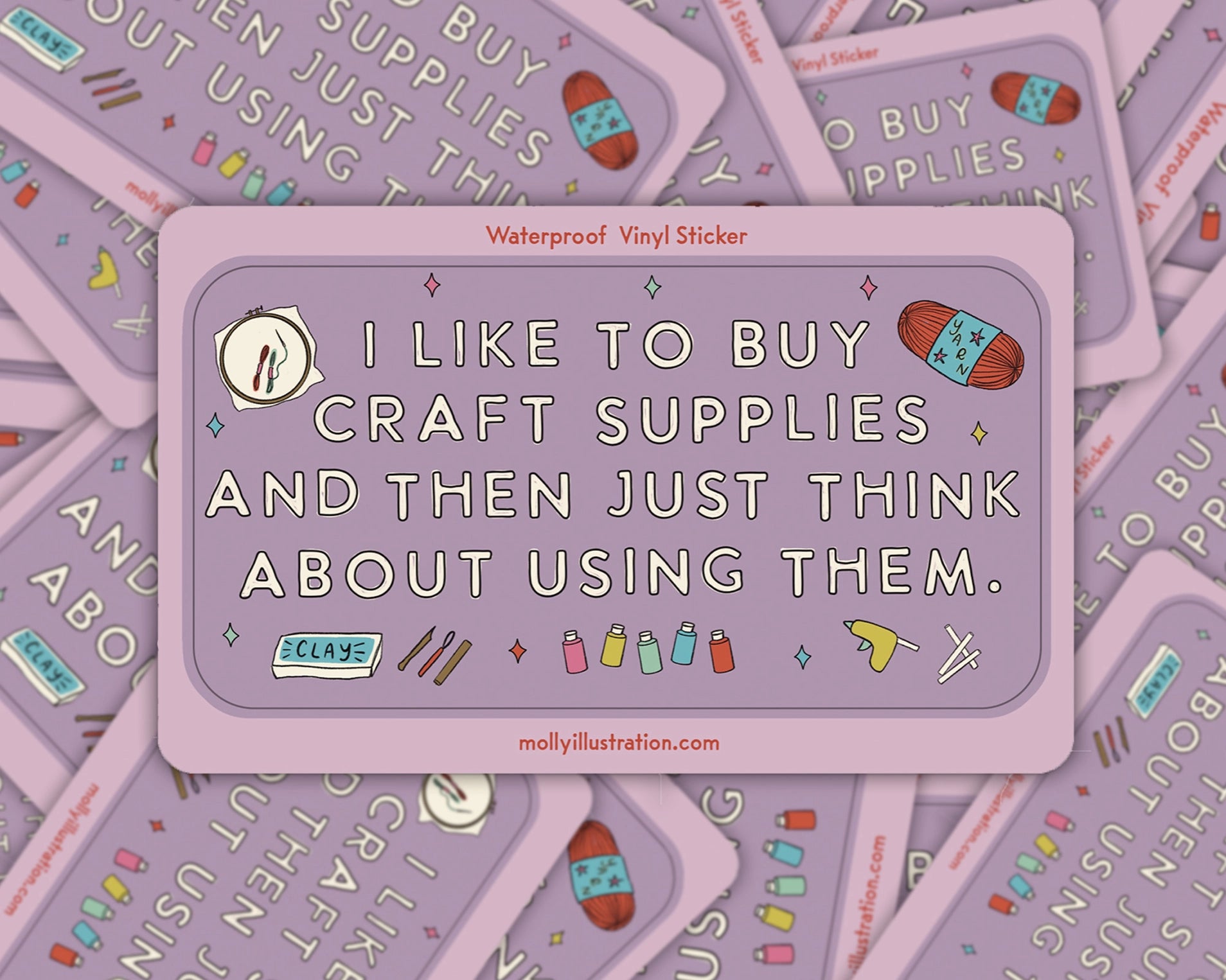 I like to buy craft supplies sticker