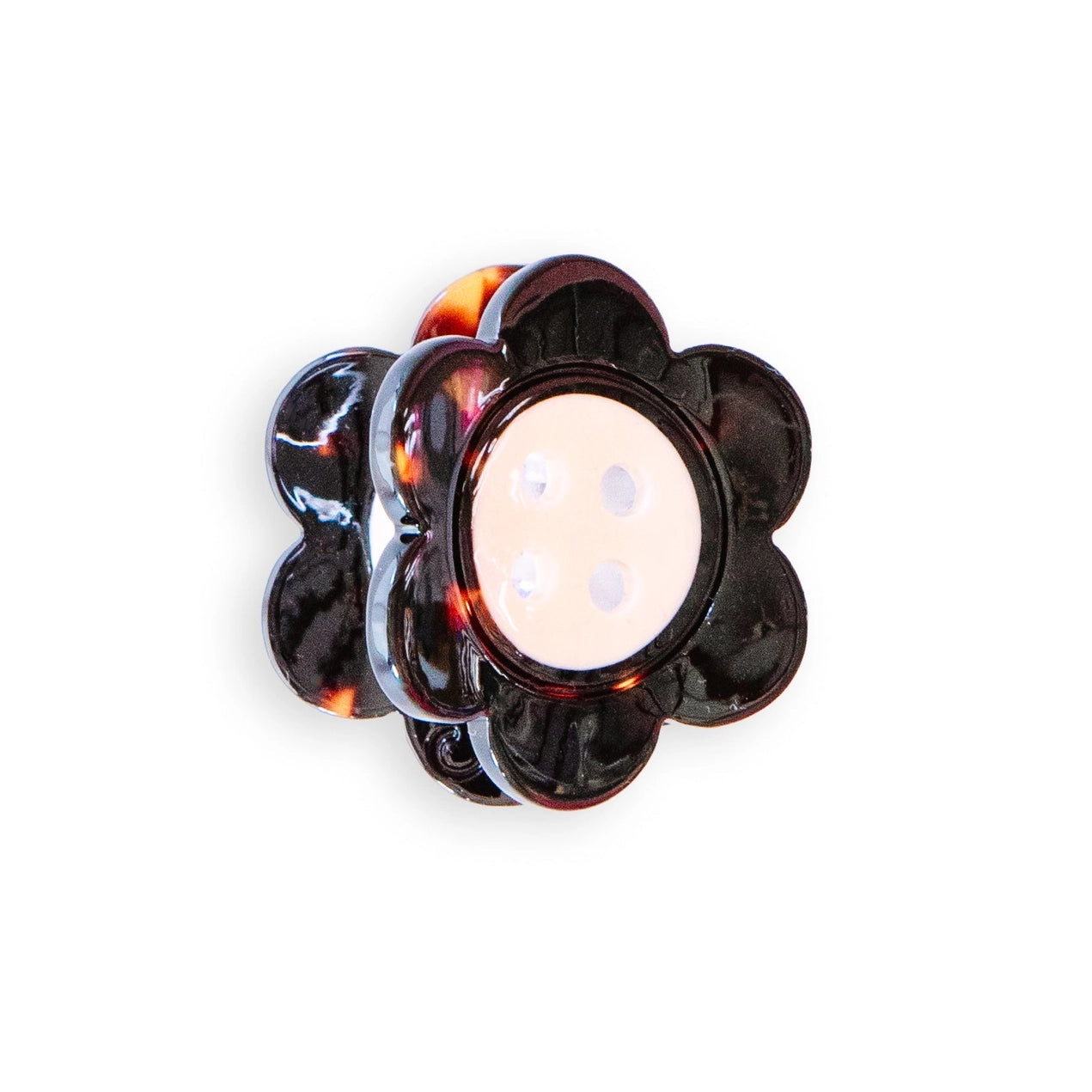 Daisy Button Mini Hair Claw Clip