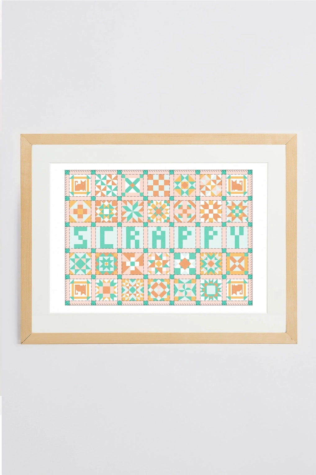 Scrappy quilt print