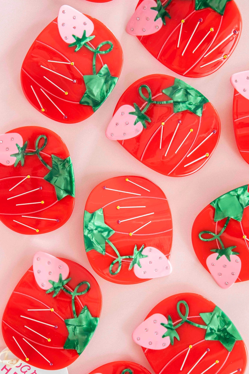 Tomato Pincushion French Barrette Hair Clip