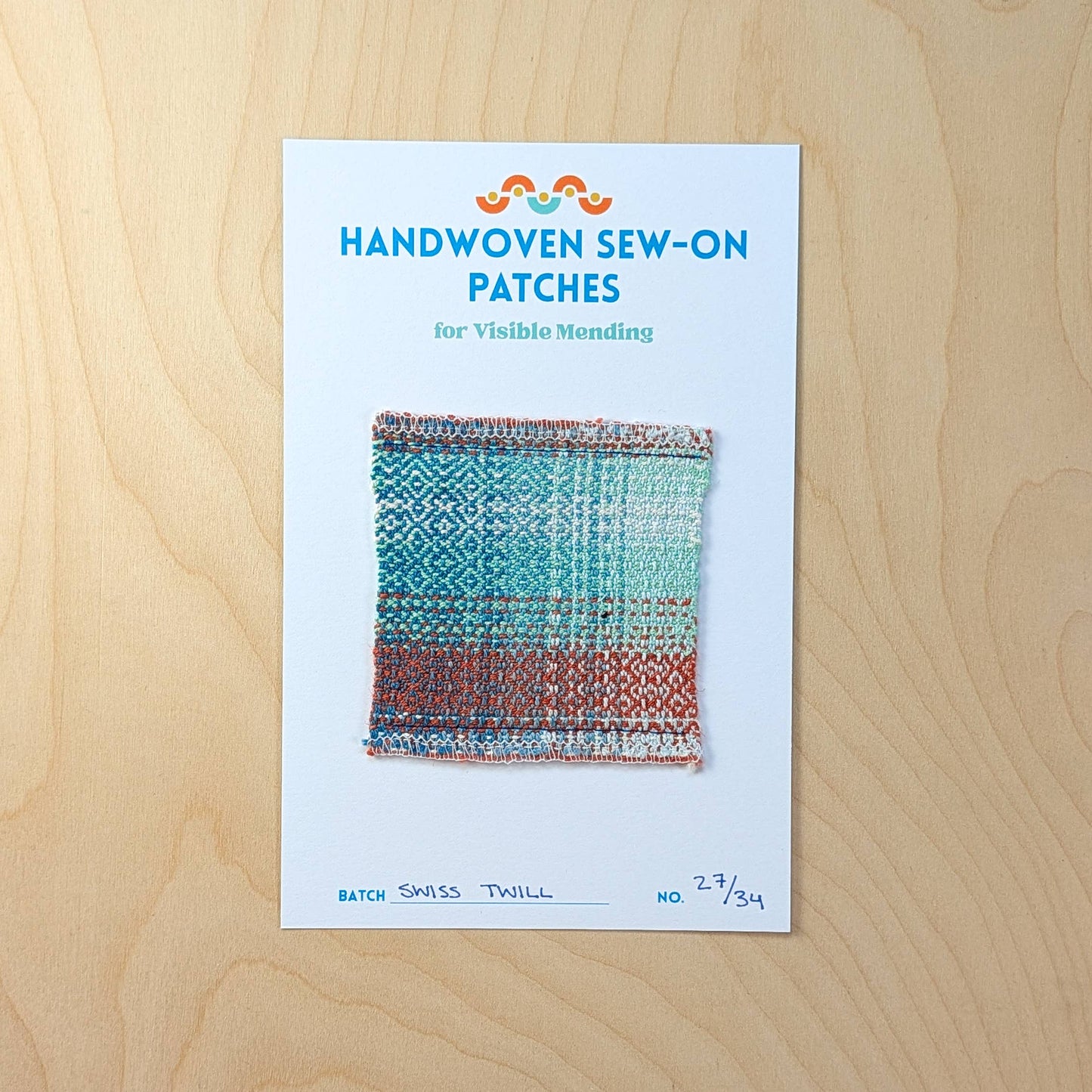 Handwoven Sew-on Patch - Swiss Twill No. 27 of 34