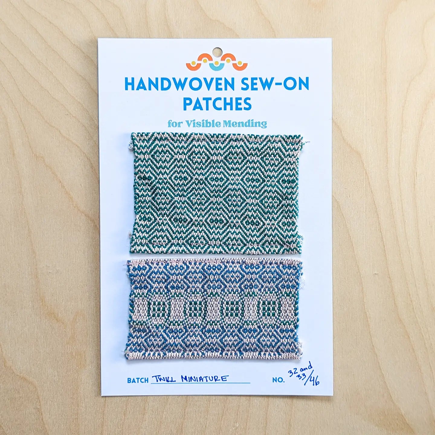 Handwoven sew-on patch