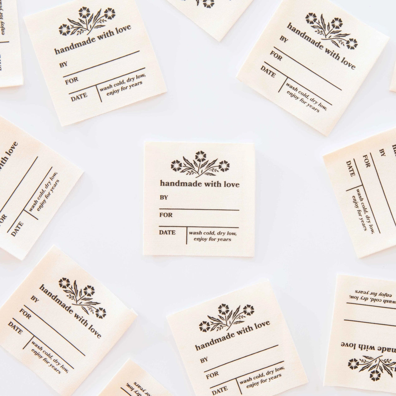 Vintage Handmade With Love Organic Cotton Write-In Labels